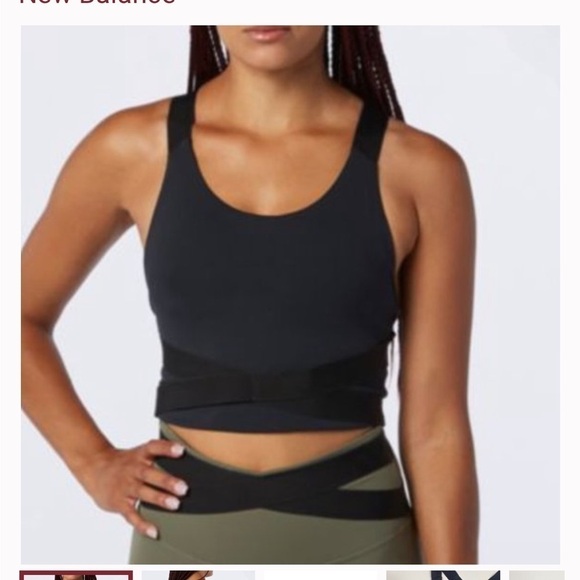 NEW BALANCE Determination Academy Crop Bra black XL - Picture 2 of 11